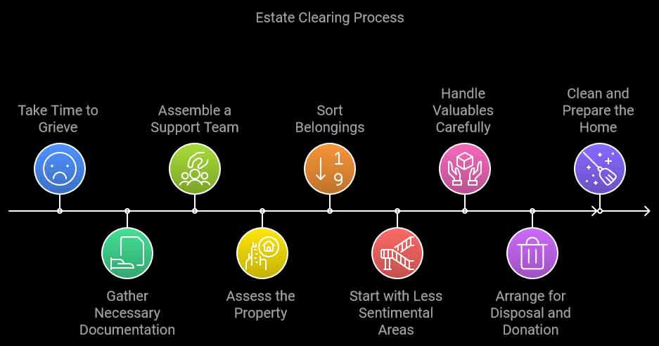 the process of clearing a house after death