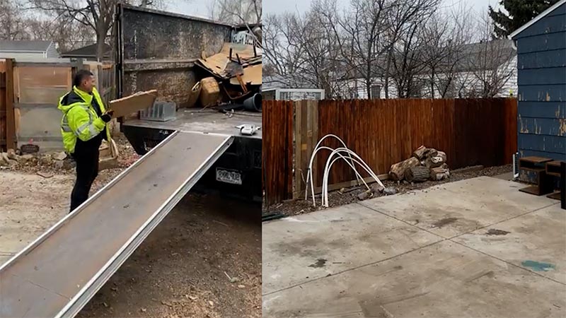 clean and neat backyard in colorado